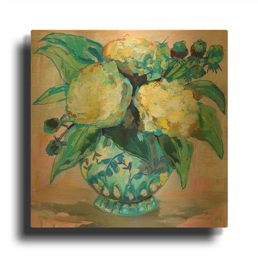 'Ginger Jar I' By Jeanette Vertentes Gold Metal Wall Art