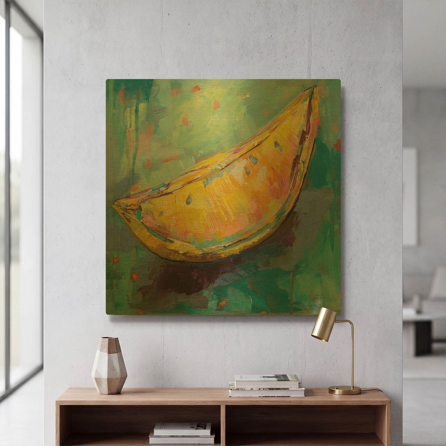 'Lemon Wedge' By Jeanette Vertentes Gold Metal Wall Art