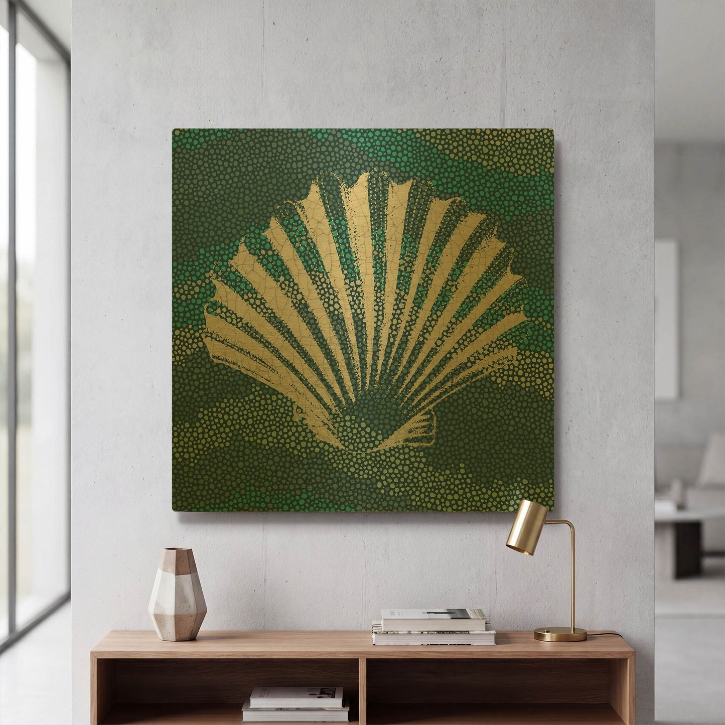 'Shell Whisper' By Wild Apple Portfolio Gold Metal Wall Art