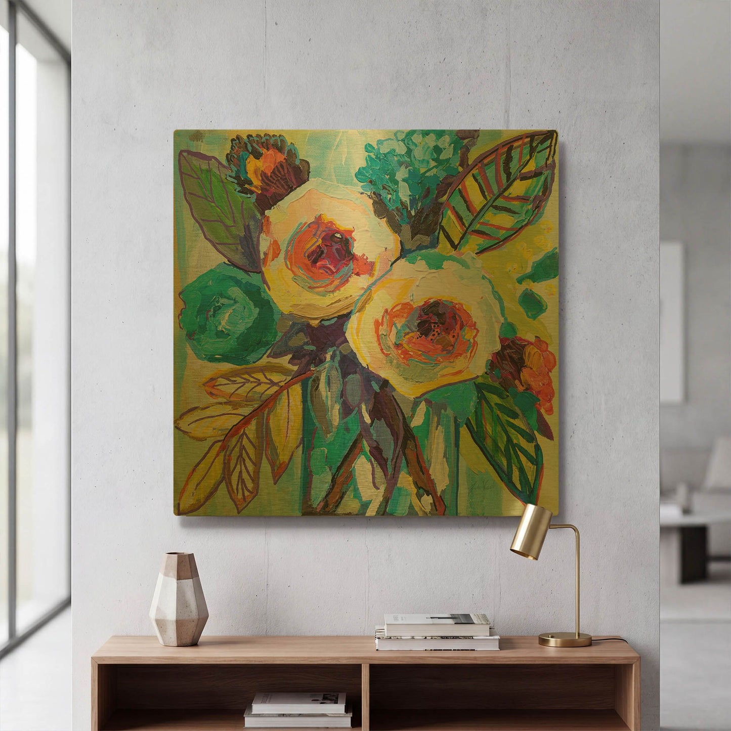 'Bahamas Morning' By Jeanette Vertentes Gold Metal Wall Art