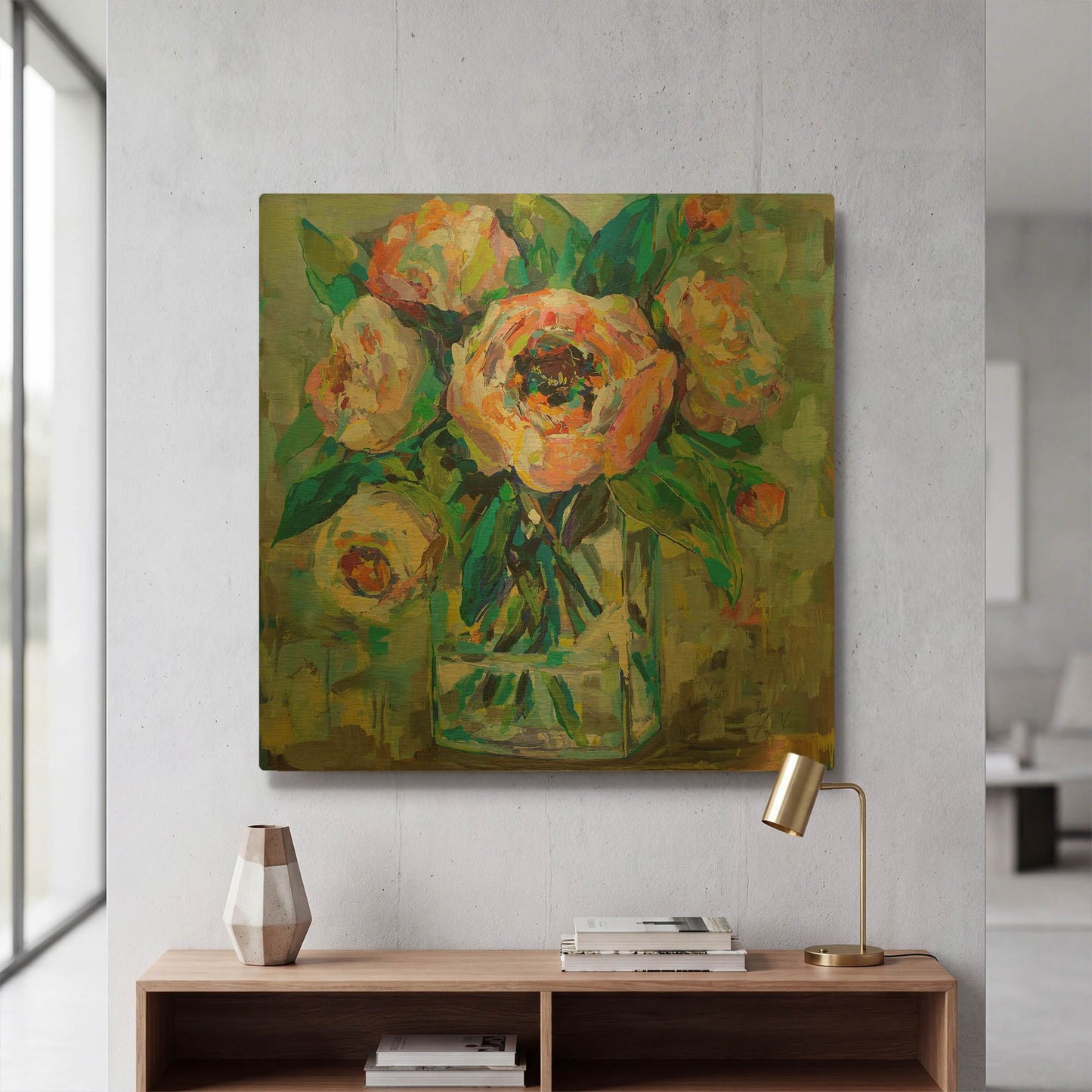 'Pink' By Jeanette Vertentes Gold Metal Wall Art