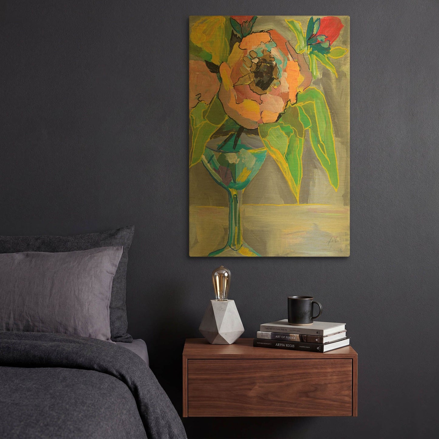 'Half Fun' By Jeanette Vertentes Gold Metal Wall Art