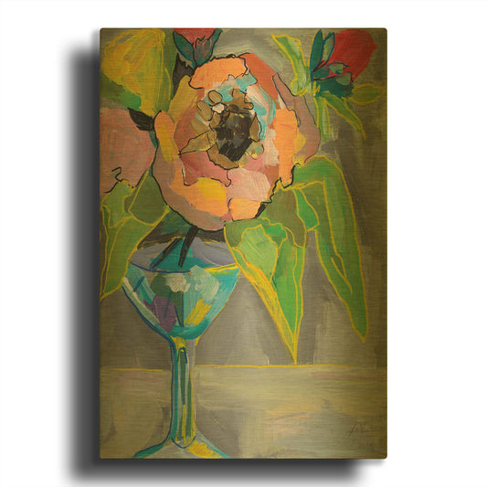 'Half Fun' By Jeanette Vertentes Gold Metal Wall Art