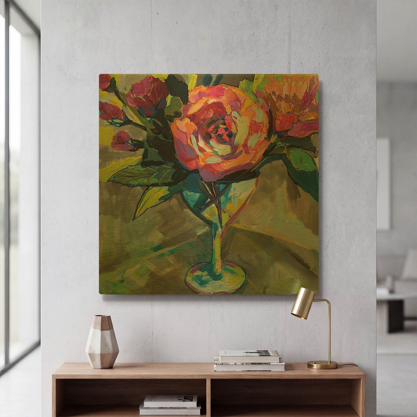 'Summer Cocktail' By Jeanette Vertentes Gold Metal Wall Art