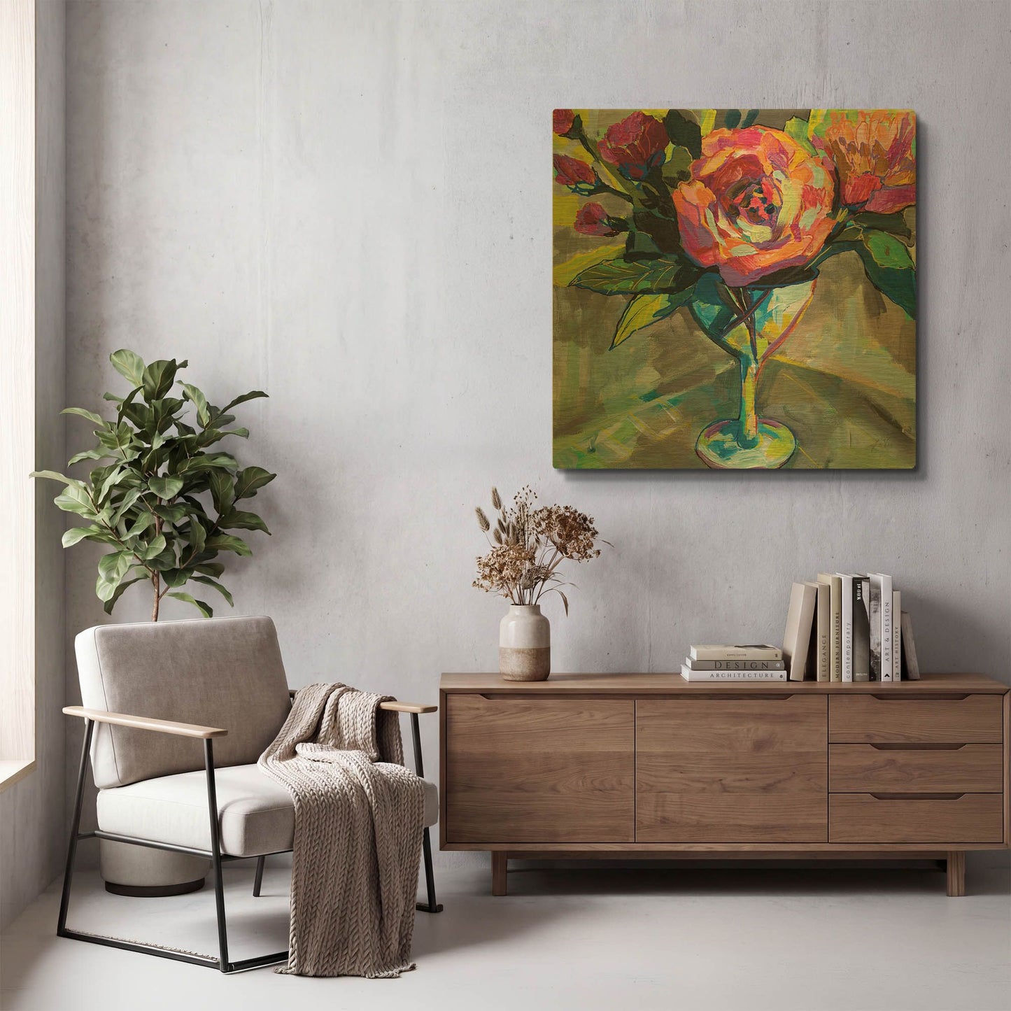 'Summer Cocktail' By Jeanette Vertentes Gold Metal Wall Art