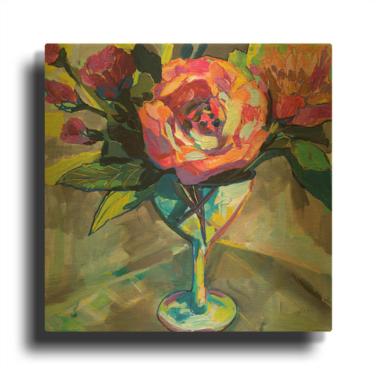 'Summer Cocktail' By Jeanette Vertentes Gold Metal Wall Art