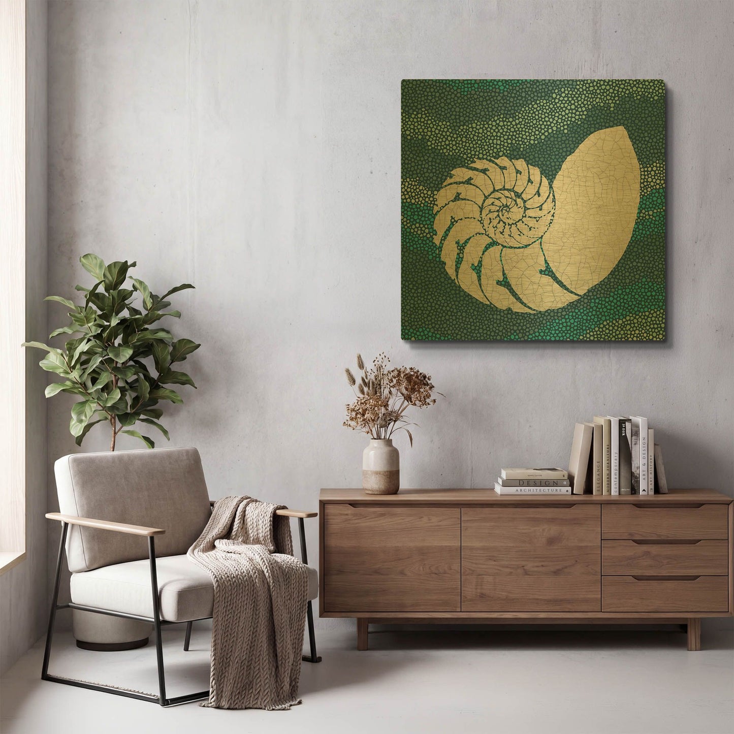 'Golden Spiral' By Wild Apple Portfolio Gold Metal Wall Art