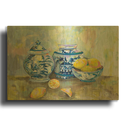 'Lemon Life' By Jeanette Vertentes Gold Metal Wall Art
