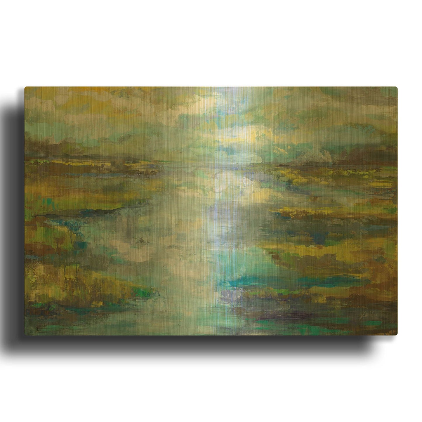 'Quietude' By Jeanette Vertentes Gold Metal Wall Art