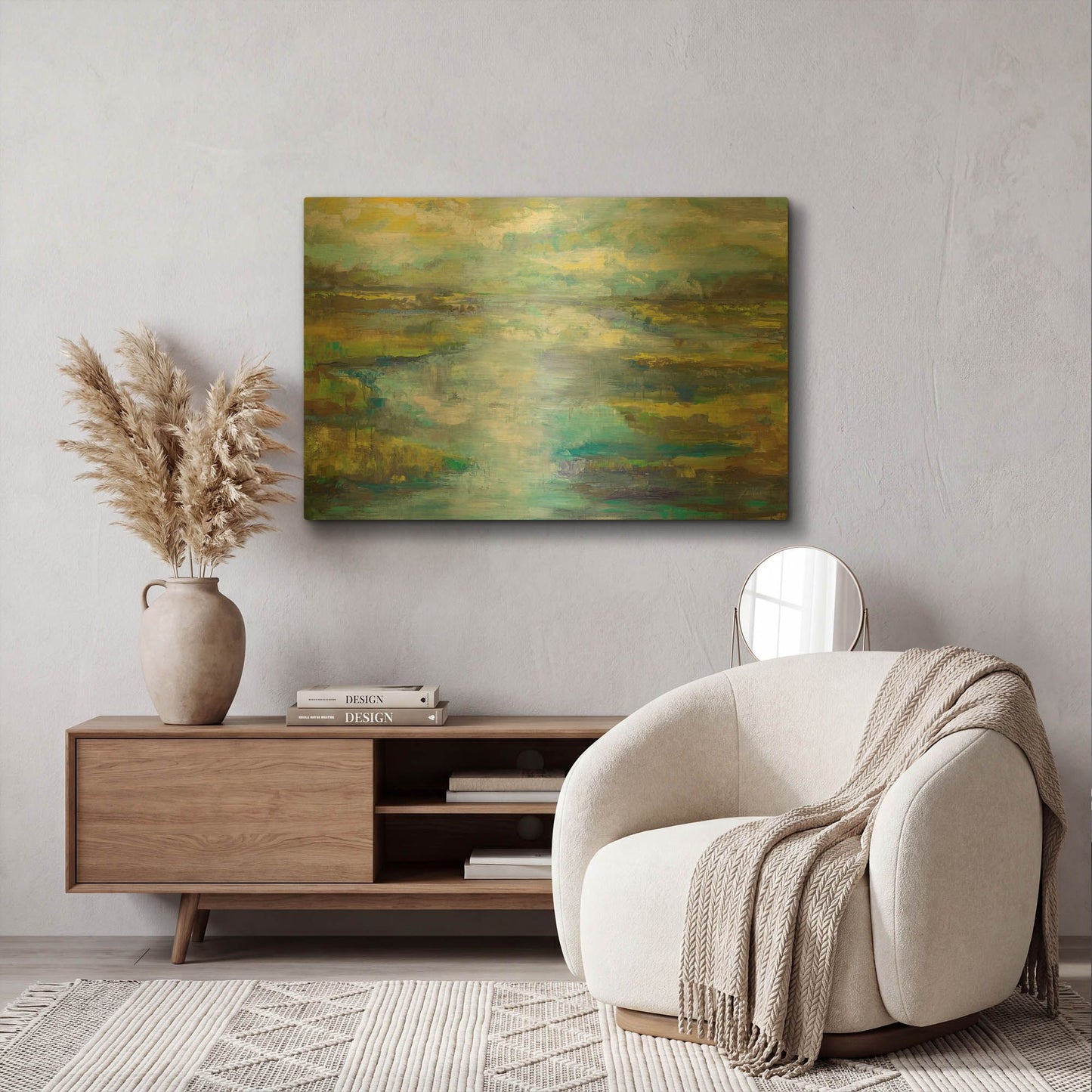 'Quietude' By Jeanette Vertentes Gold Metal Wall Art