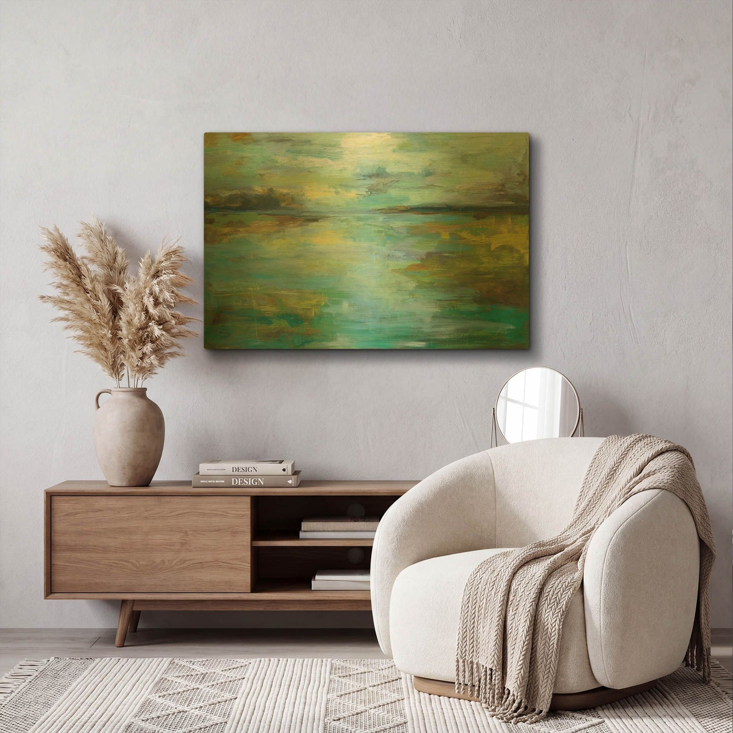 'Serene' By Jeanette Vertentes Gold Metal Wall Art