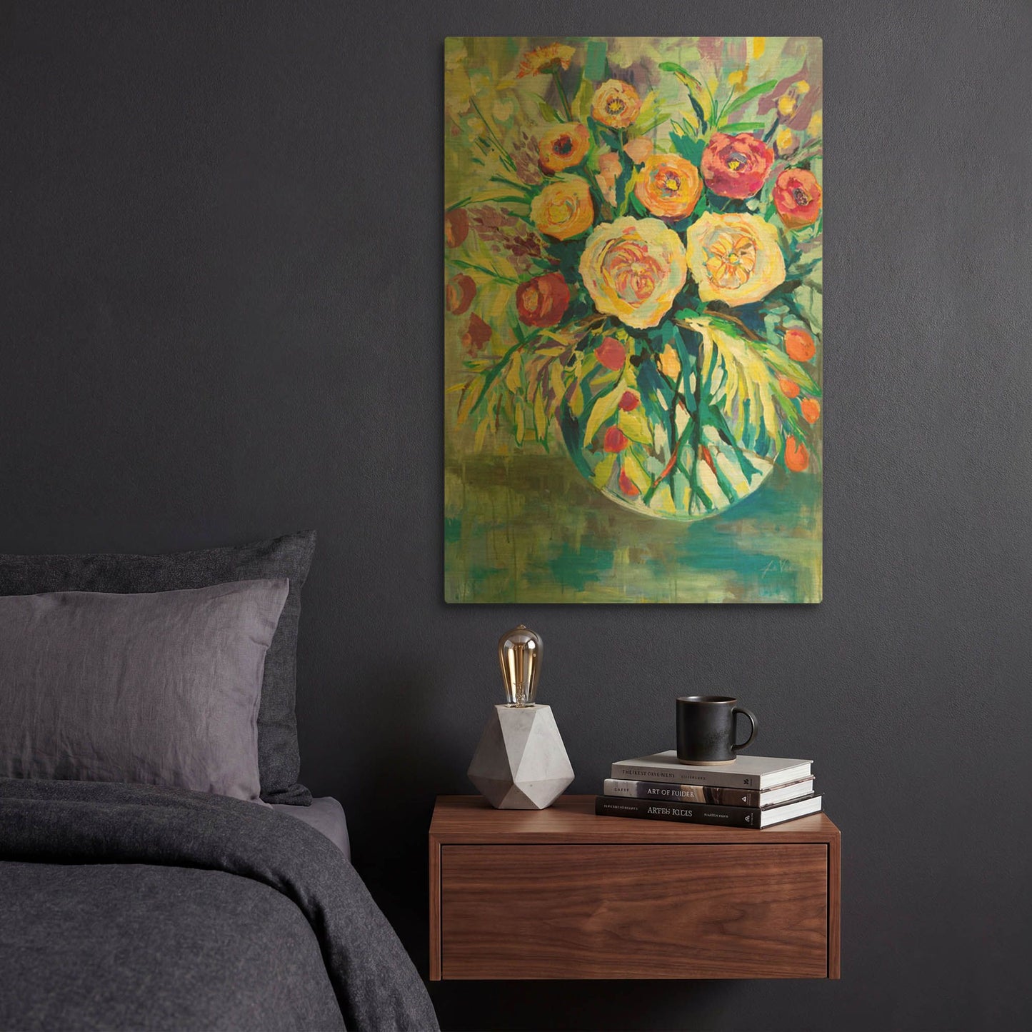 'Summer Joy' By Jeanette Vertentes Gold Metal Wall Art