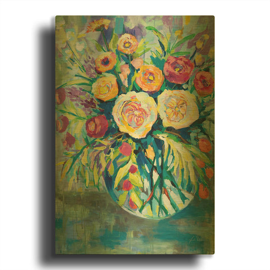 'Summer Joy' By Jeanette Vertentes Gold Metal Wall Art