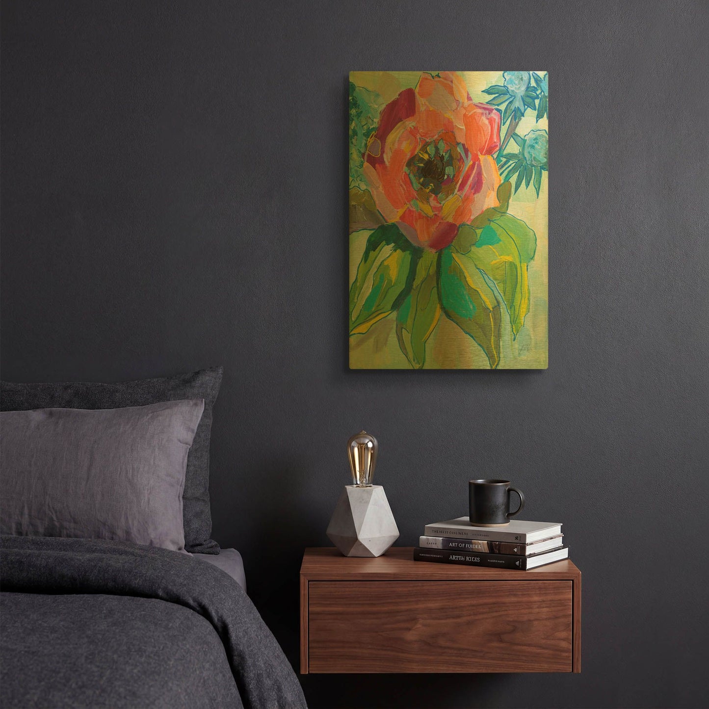 'Poppy' By Jeanette Vertentes Gold Metal Wall Art
