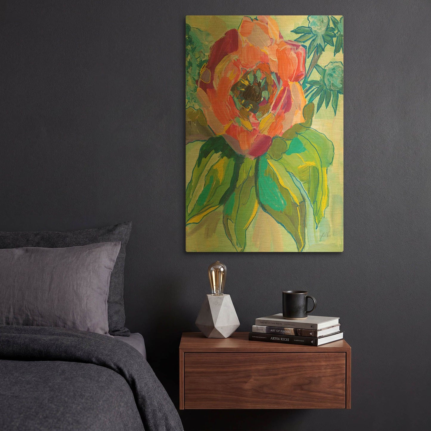 'Poppy' By Jeanette Vertentes Gold Metal Wall Art