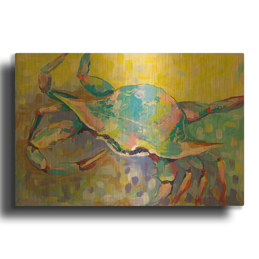 'Crabby Boy' By Jeanette Vertentes Gold Metal Wall Art