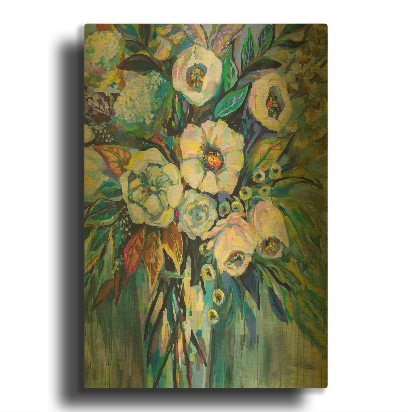 'Jovial' By Jeanette Vertentes Gold Metal Wall Art