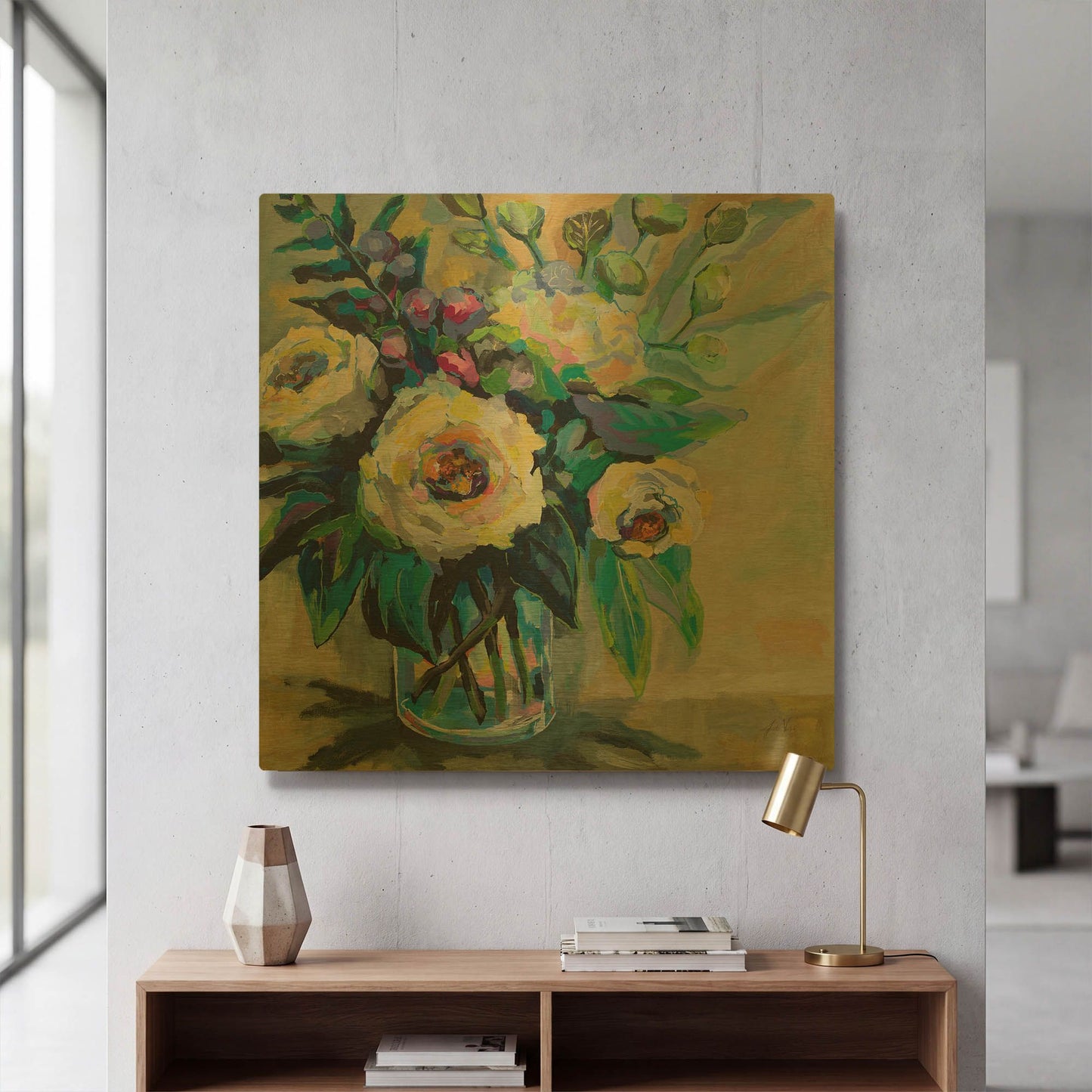 'Delighted' By Jeanette Vertentes Gold Metal Wall Art