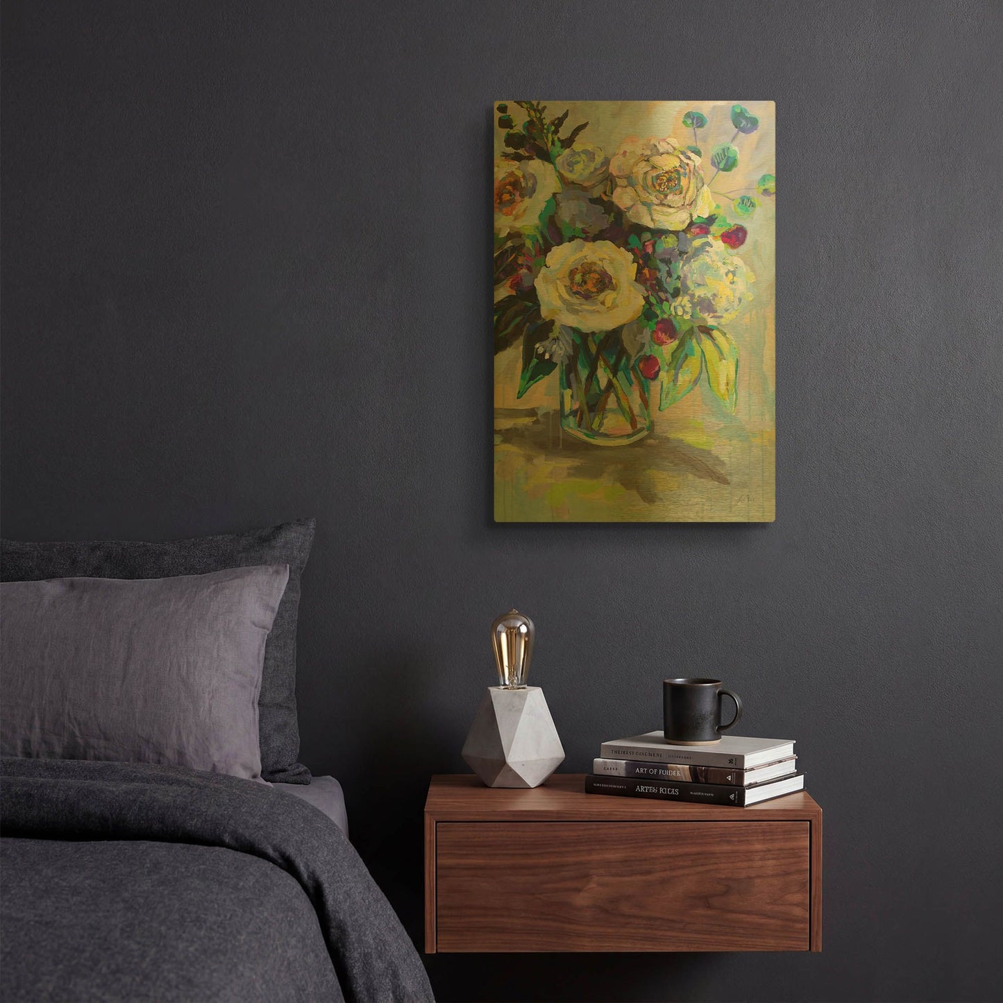 'Content' By Jeanette Vertentes Gold Metal Wall Art