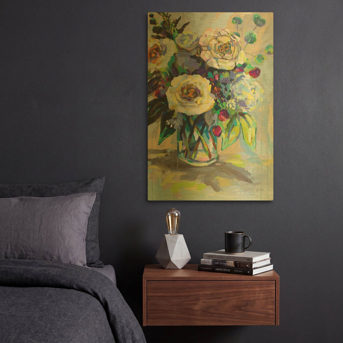 'Content' By Jeanette Vertentes Gold Metal Wall Art