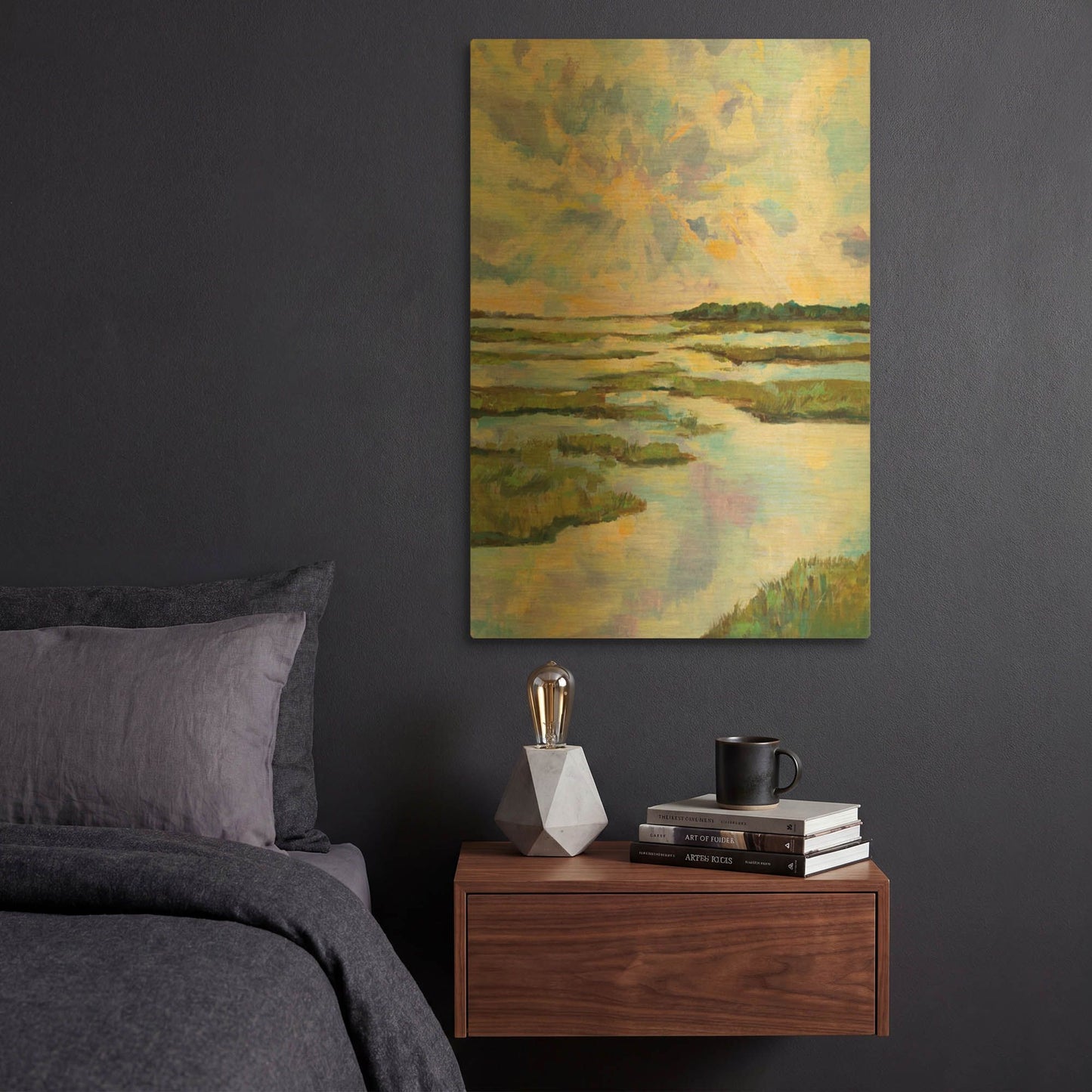 'Weekapaug' By Jeanette Vertentes Gold Metal Wall Art