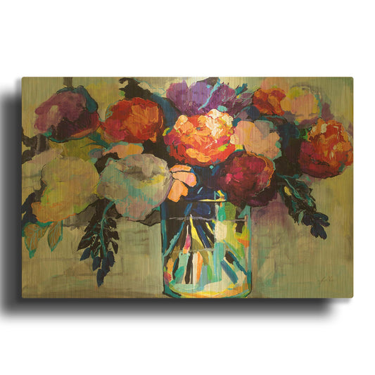 'Birthday Celebration' By Jeanette Vertentes Gold Metal Wall Art