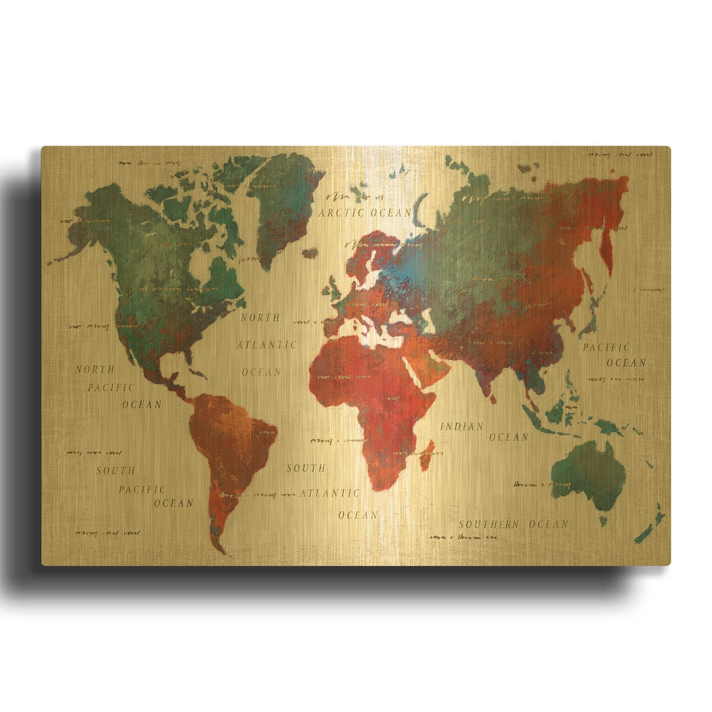 'Colorful World I' By James Wiens Gold Metal Wall Art
