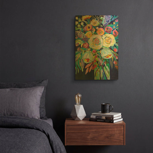 'Lilys Bouquet' By Jeanette Vertentes Gold Metal Wall Art