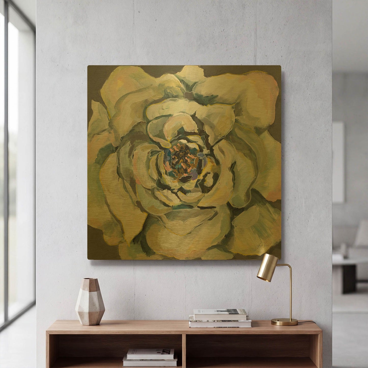 'Bloom I' By Jeanette Vertentes Gold Metal Wall Art