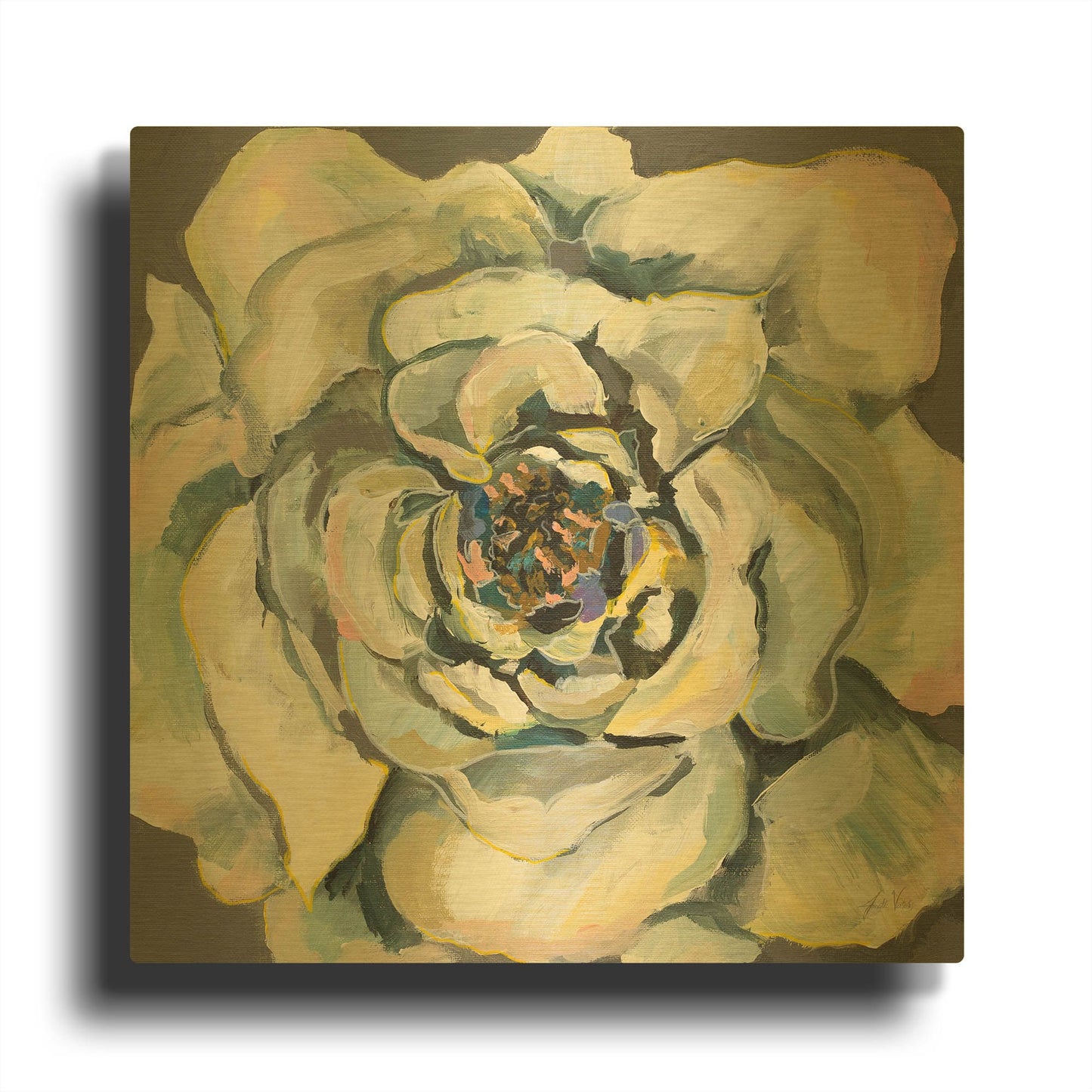 'Bloom I' By Jeanette Vertentes Gold Metal Wall Art