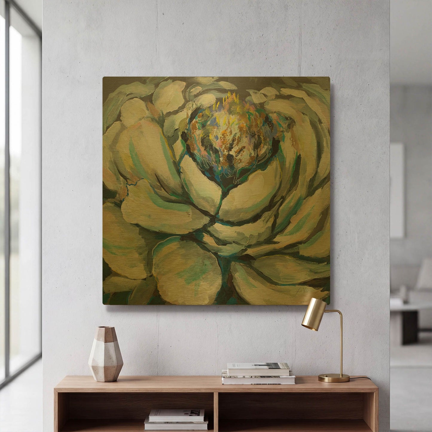 'Bloom II' By Jeanette Vertentes Gold Metal Wall Art