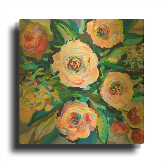 'Garden View' By Jeanette Vertentes Gold Metal Wall Art