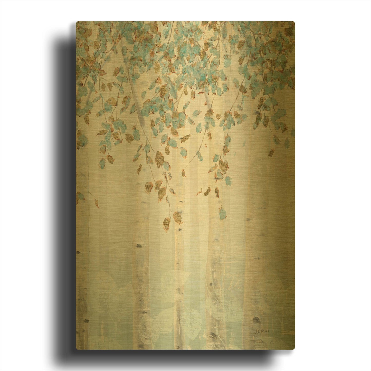 'Dream Forest II' By James Wiens Gold Metal Wall Art