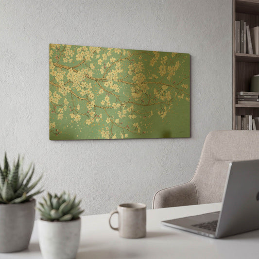 'April Breeze I TEAL' By James Wiens Gold Metal Wall Art