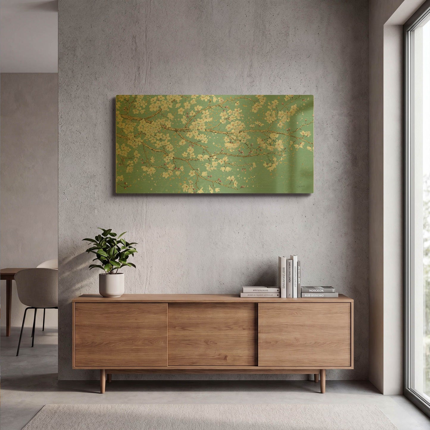 'April Breeze I TEAL' By James Wiens Gold Metal Wall Art