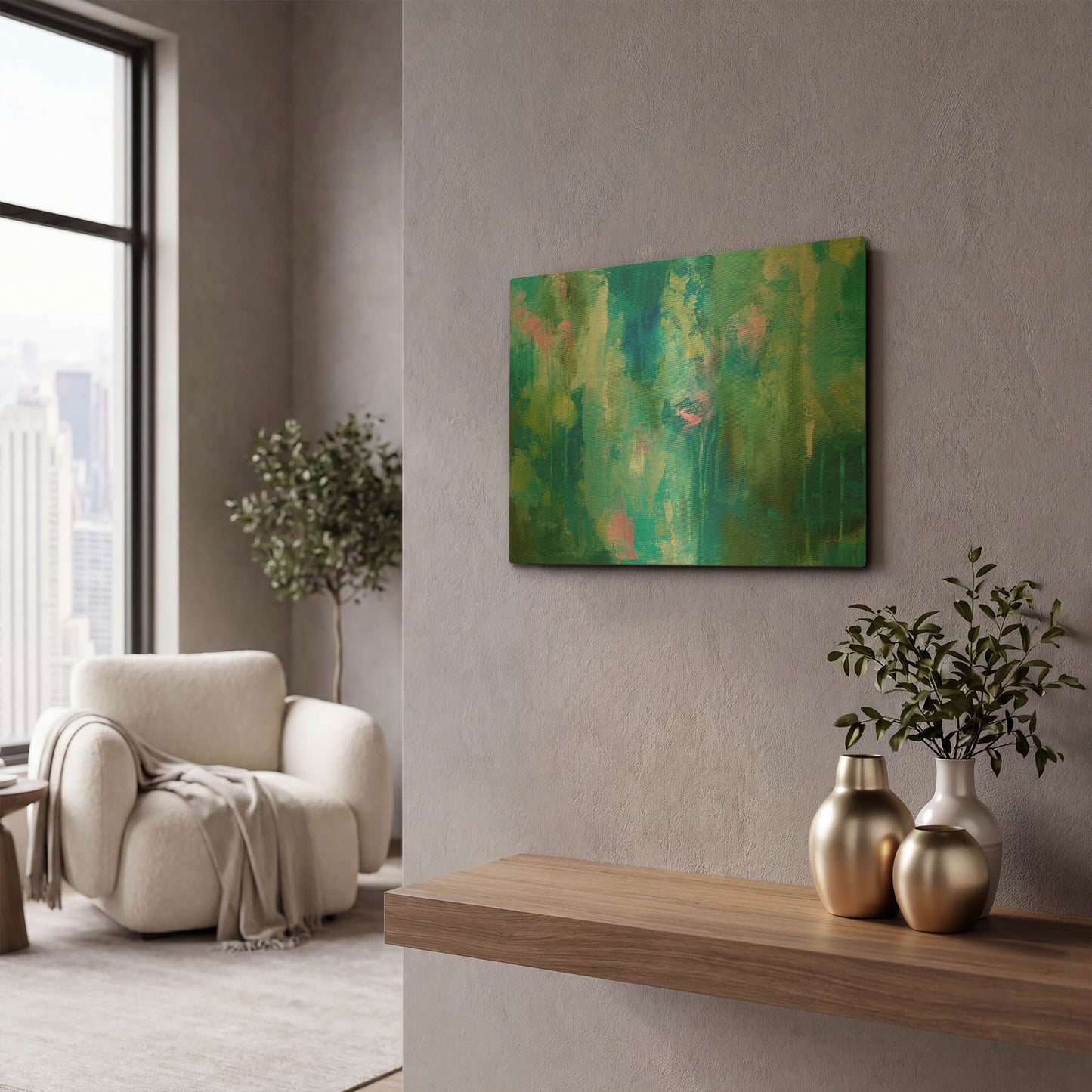'Playful' By Jeanette Vertentes Gold Metal Wall Art