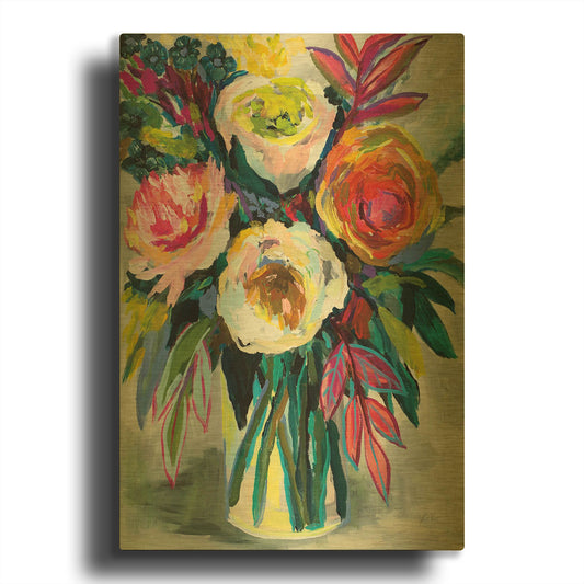 'First Kiss' By Jeanette Vertentes Gold Metal Wall Art