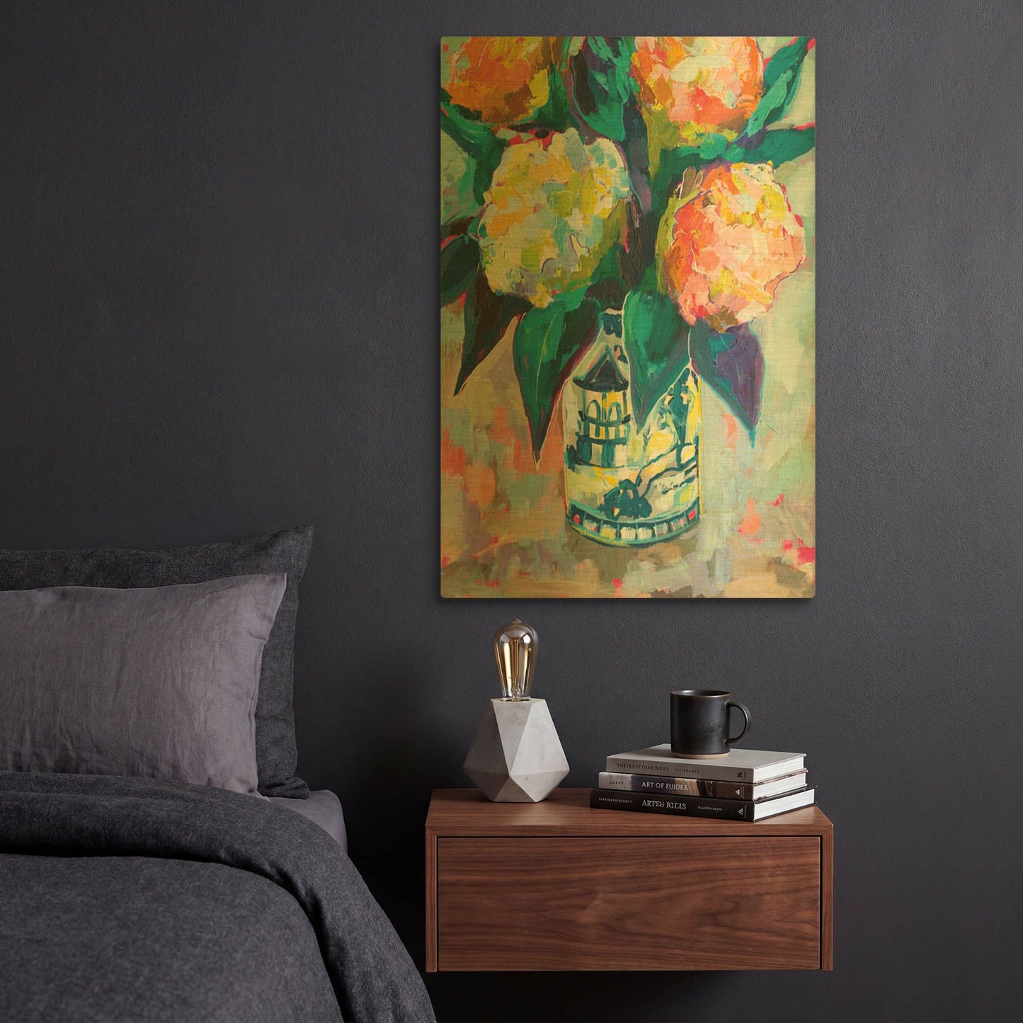 'Sunset Bouquet' By Jeanette Vertentes Gold Metal Wall Art