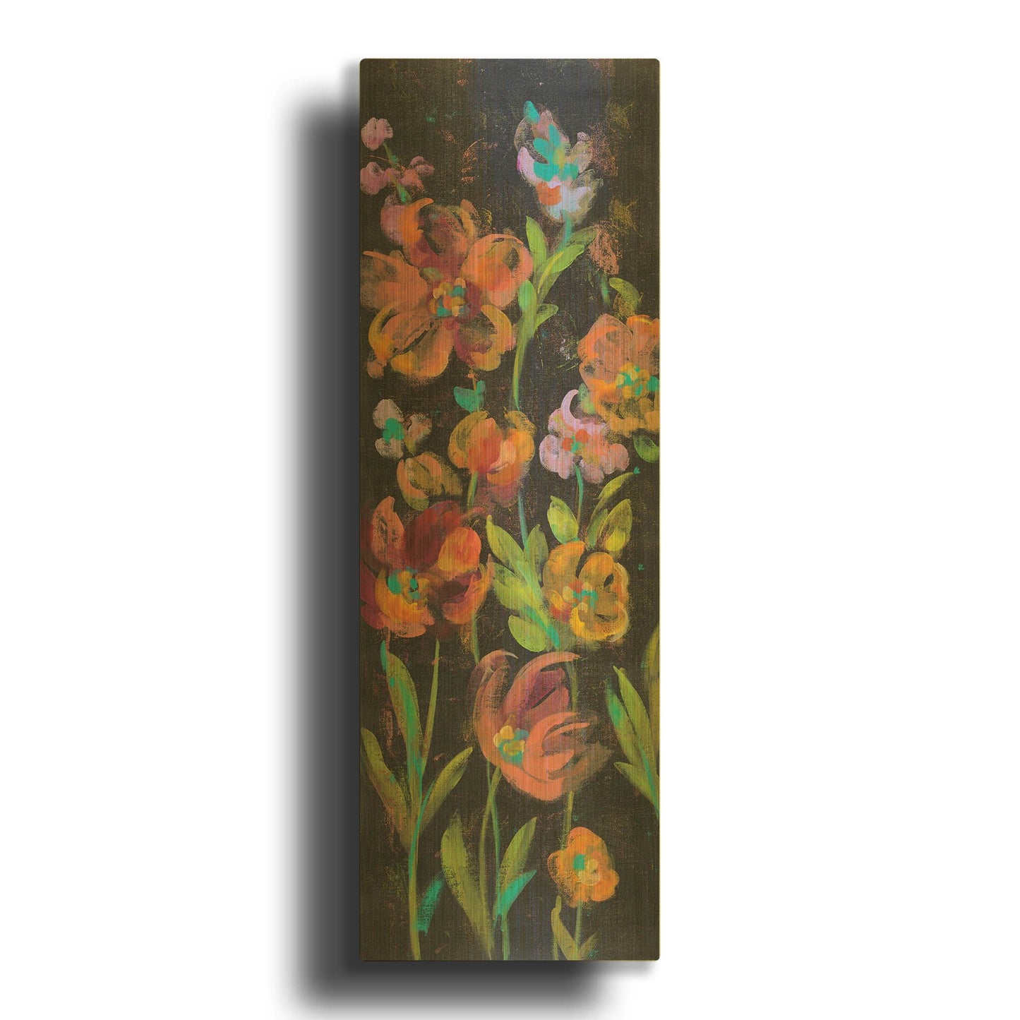 'July Garden Trio II' By Silvia Vassileva Gold Metal Wall Art