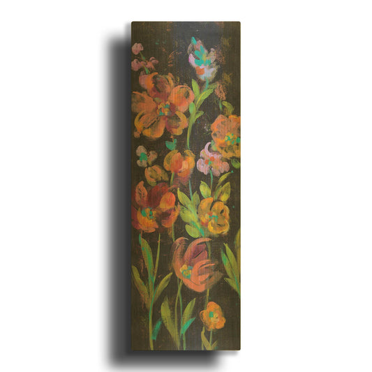 'July Garden Trio II' By Silvia Vassileva Gold Metal Wall Art