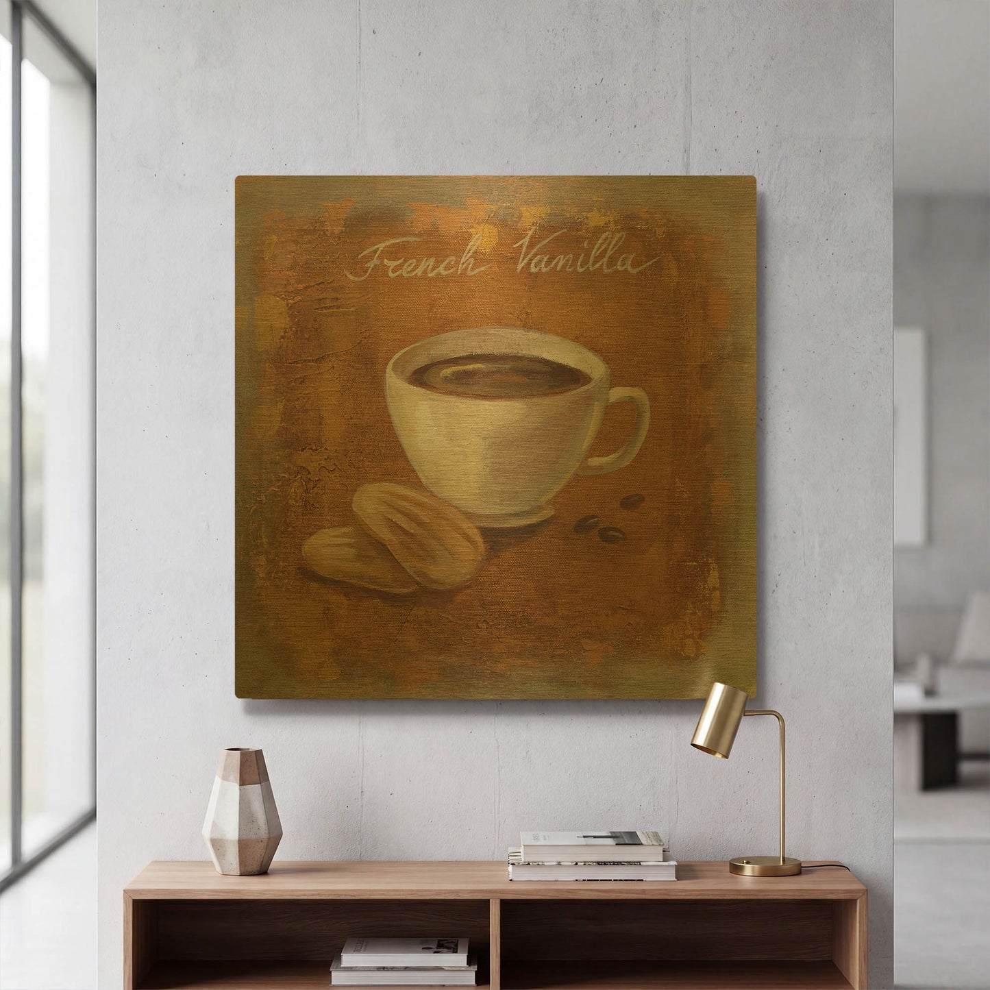 'Coffee Time II' By Silvia Vassileva Gold Metal Wall Art