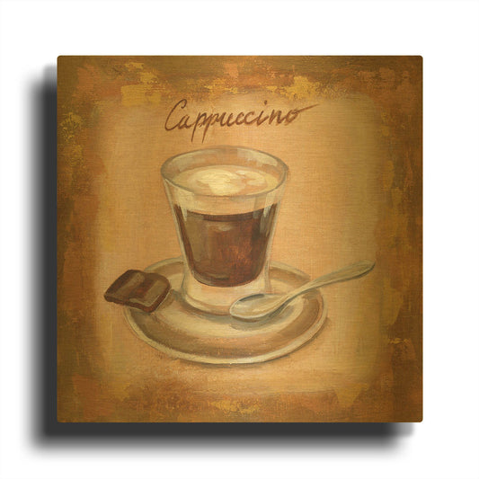 'Coffee Time III' By Silvia Vassileva Gold Metal Wall Art
