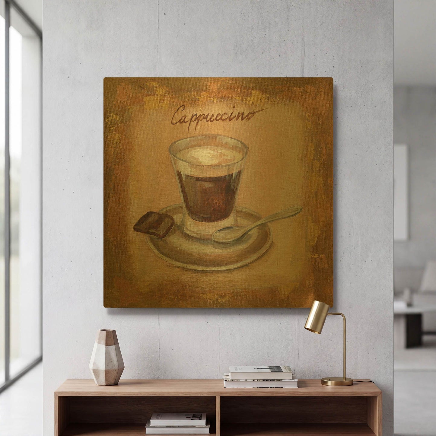 'Coffee Time III' By Silvia Vassileva Gold Metal Wall Art