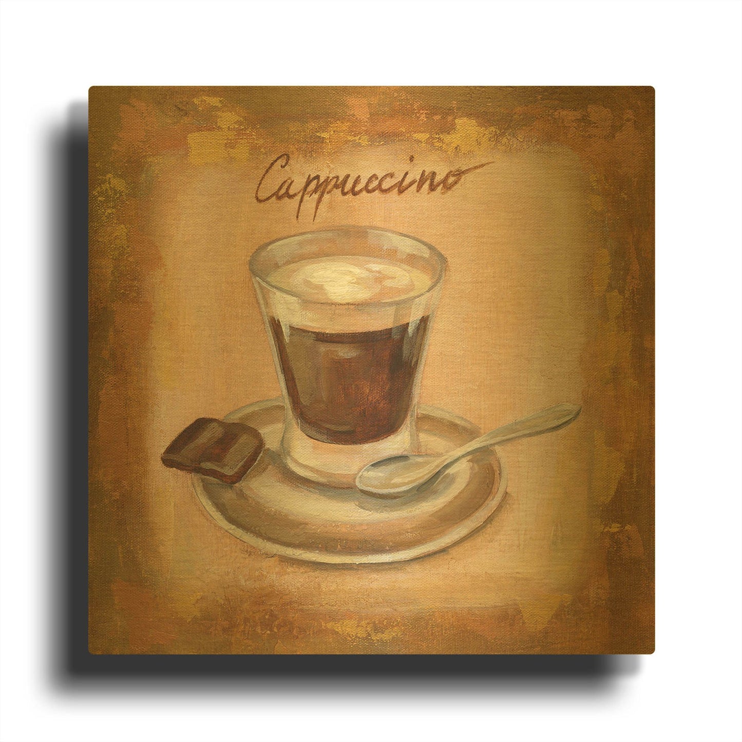 'Coffee Time III' By Silvia Vassileva Gold Metal Wall Art