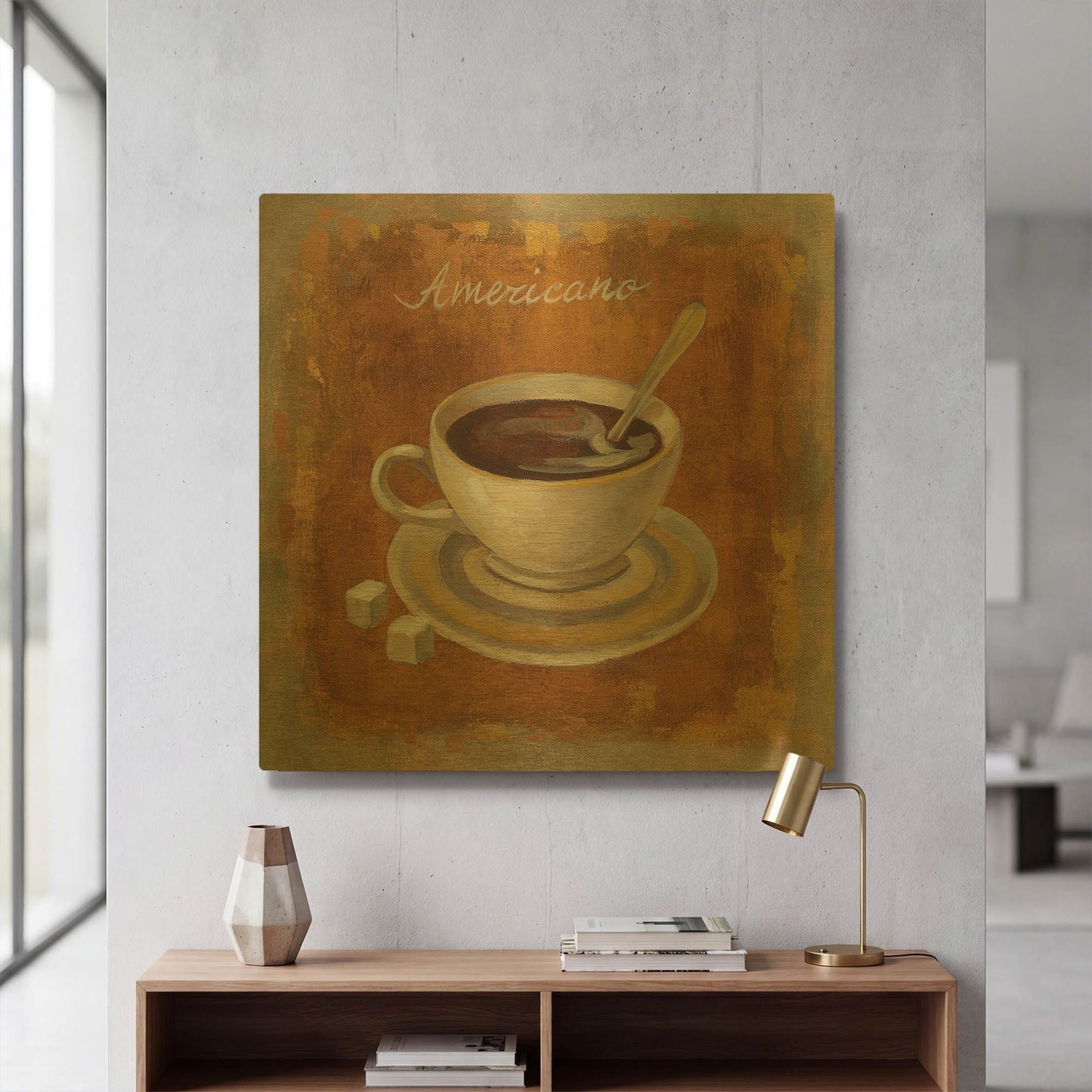 'Coffee Time VI' By Silvia Vassileva Gold Metal Wall Art