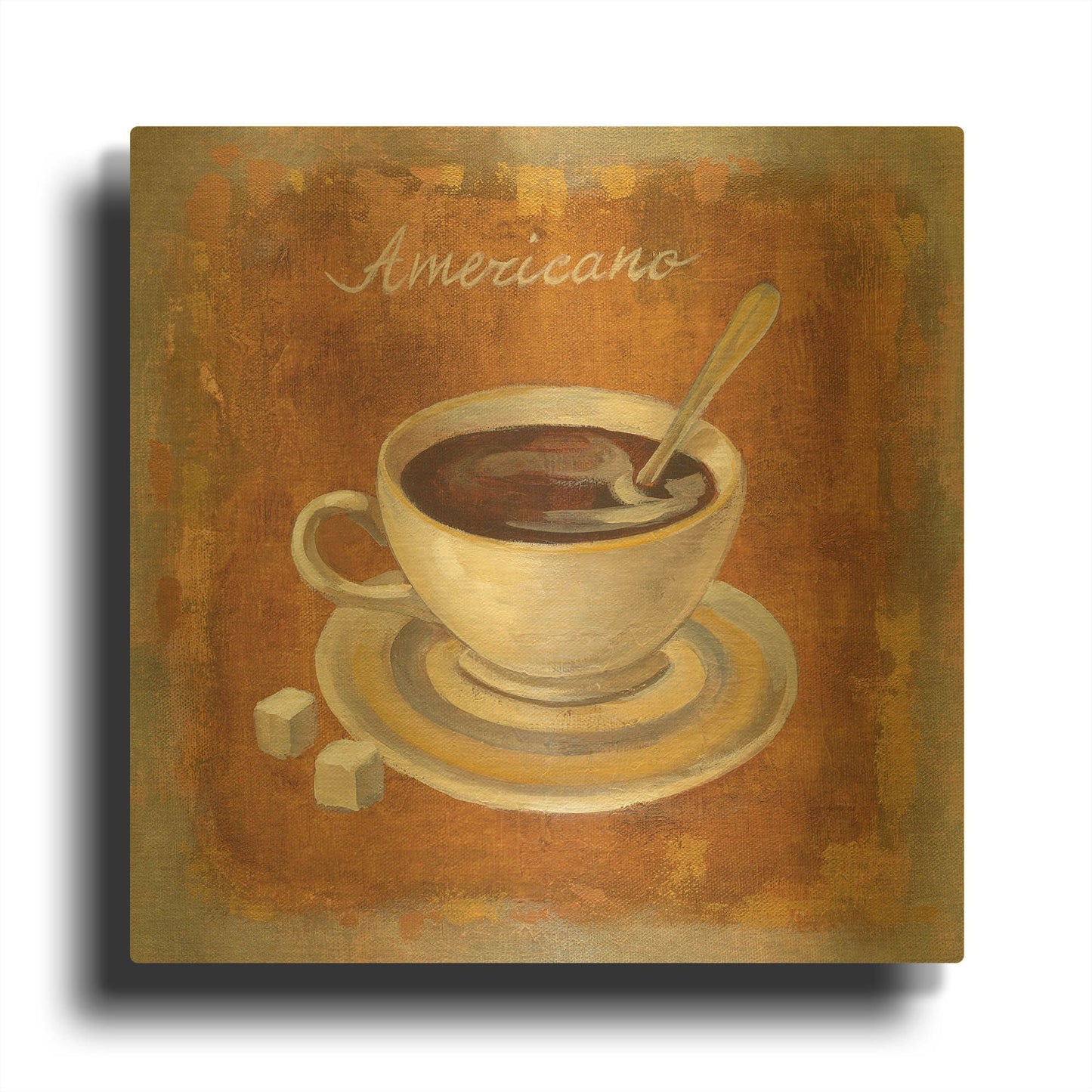 'Coffee Time VI' By Silvia Vassileva Gold Metal Wall Art