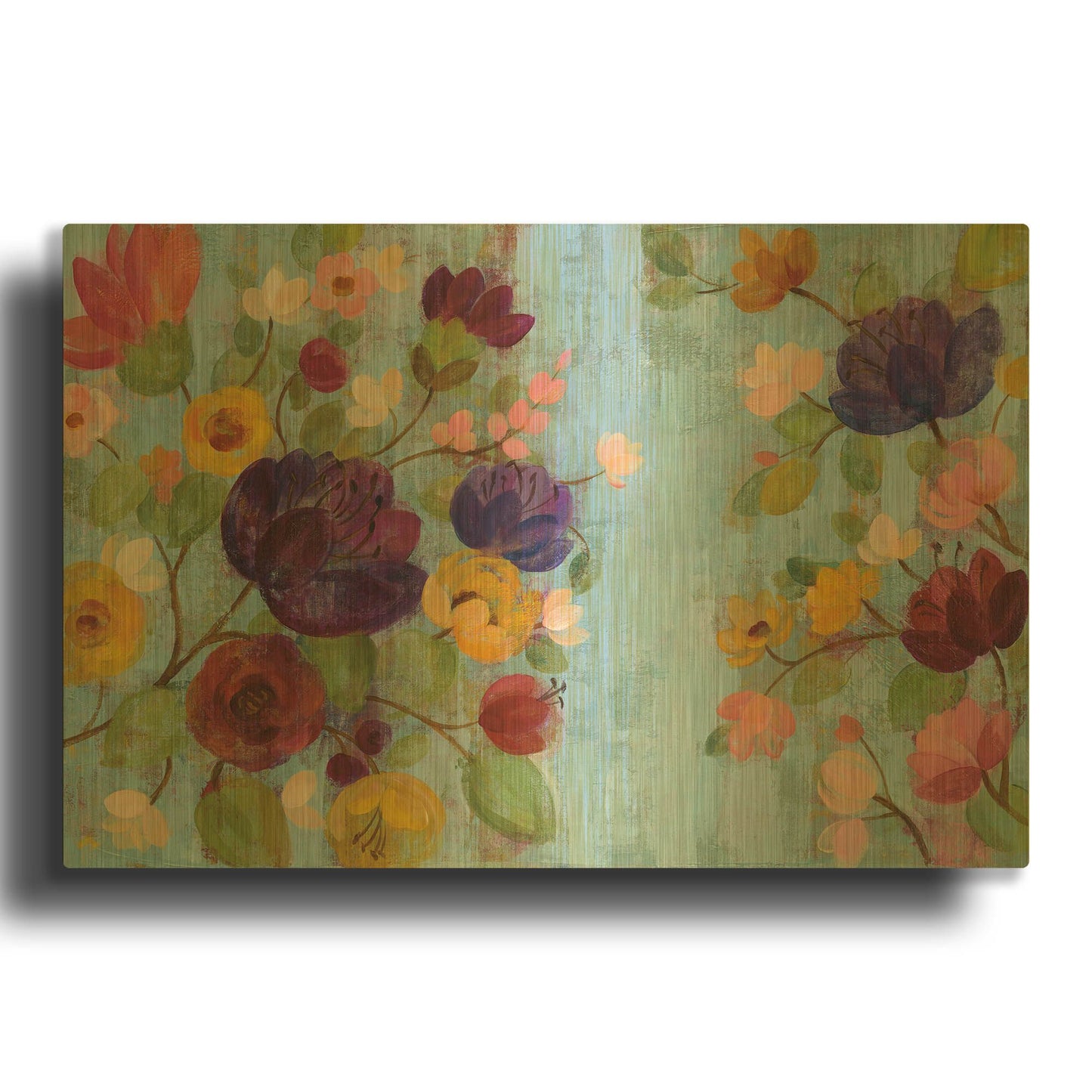 'Morning Floral' By Silvia Vassileva Gold Metal Wall Art
