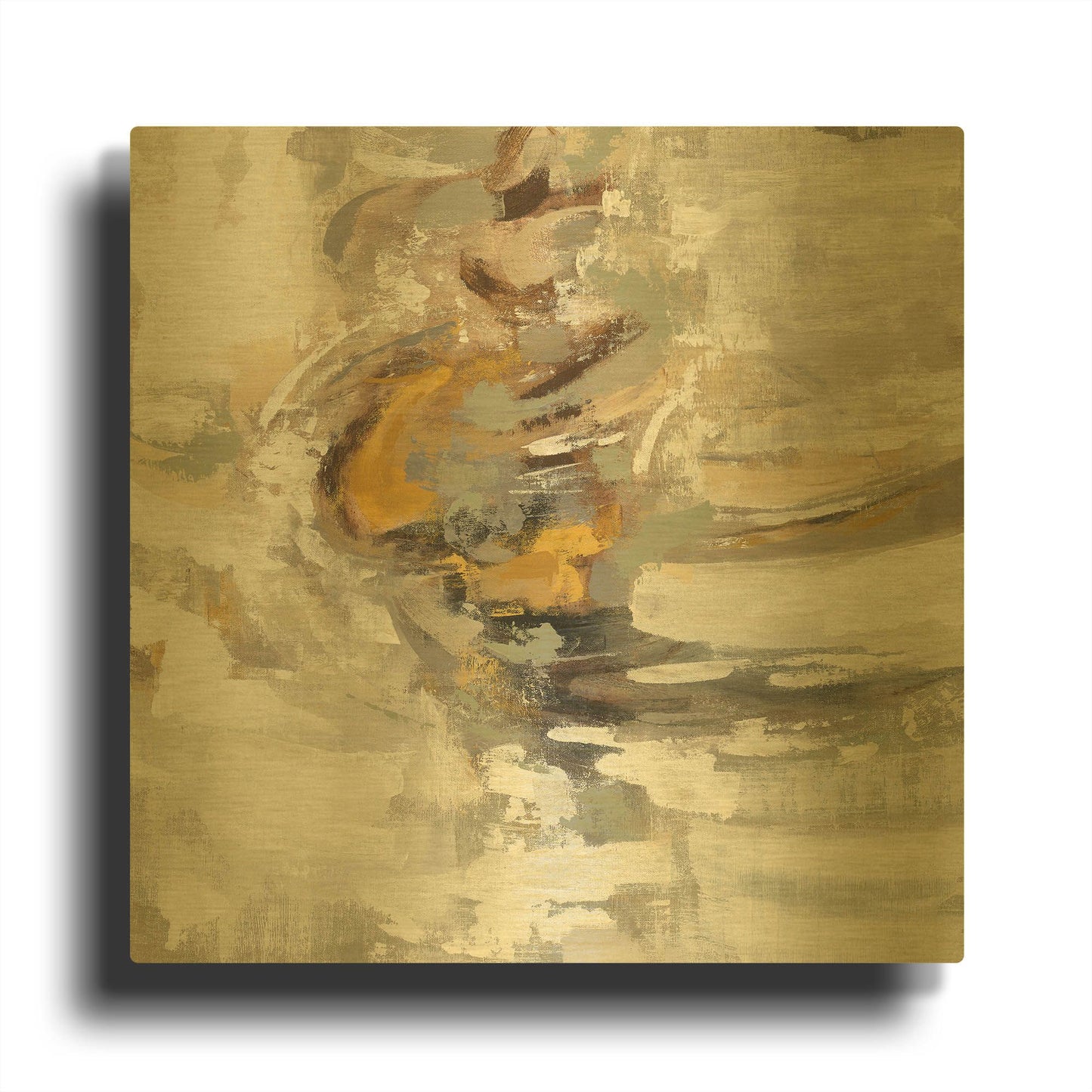 'Amber Ring' By Silvia Vassileva Gold Metal Wall Art