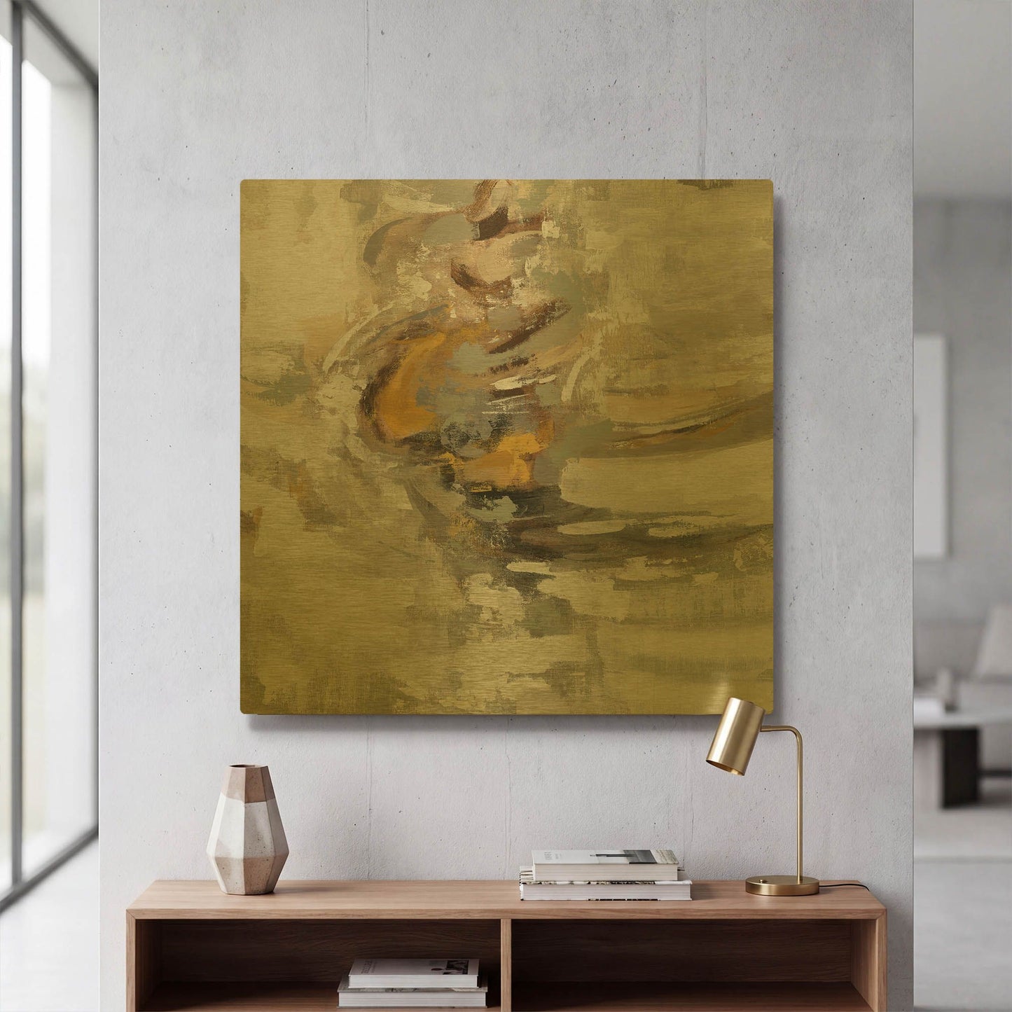 'Amber Ring' By Silvia Vassileva Gold Metal Wall Art