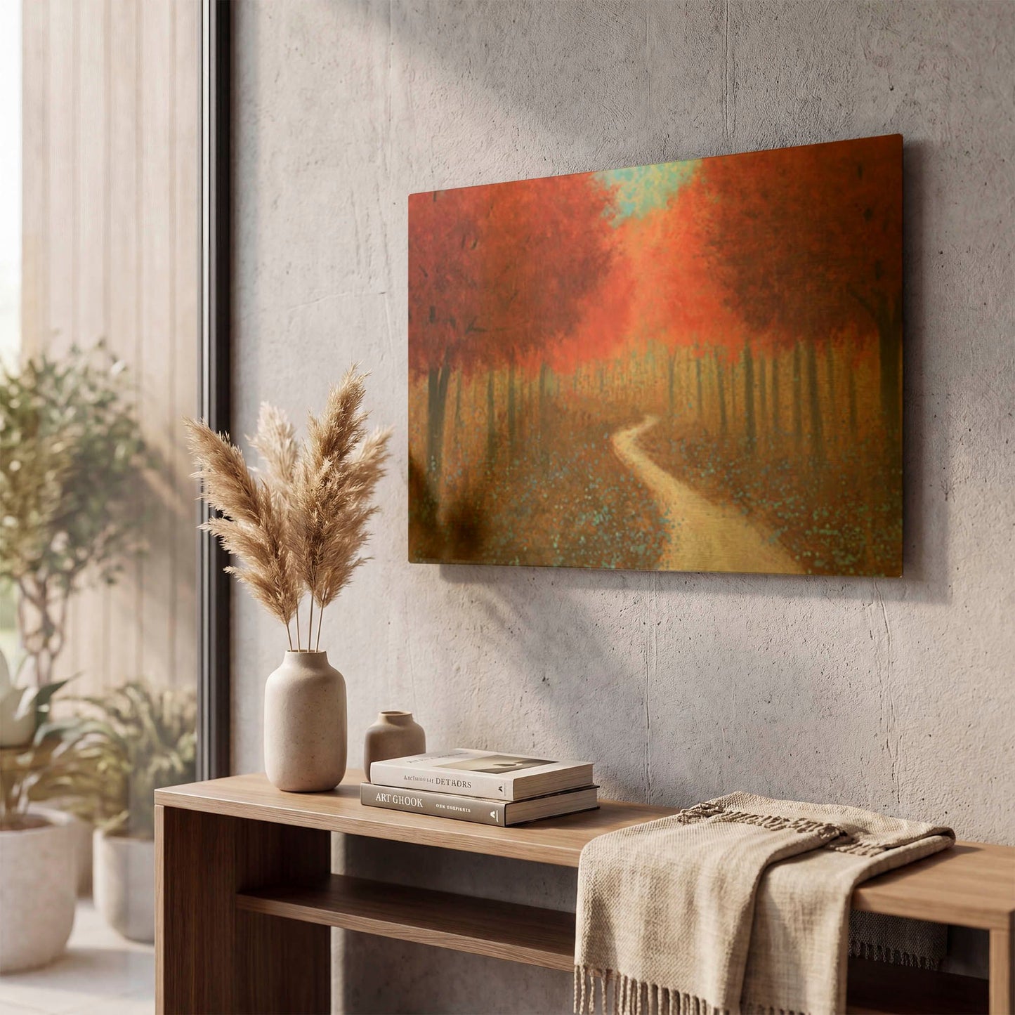 'Forest Pathway' By James Wiens Gold Metal Wall Art
